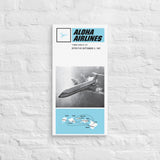 Aloha Airlines September 1967 Airline Map Canvas