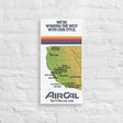 Air Cal Winning West Airline Map Canvas