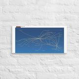 Braniff International October 1988 Airline Map Canvas