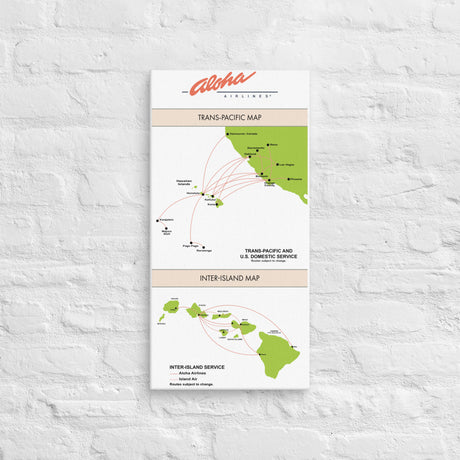 Aloha Airlines April 2004 Airline Map Canvas