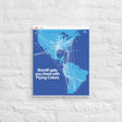 Braniff International July 1976 Airline Map Canvas