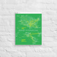 Braniff International July 1979 Airline Map Canvas