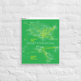 Braniff International July 1979 Airline Map Canvas