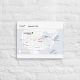 Midwest Airlines September 2002 Airline Map Canvas