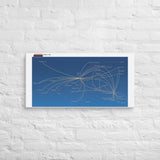 Braniff International October 1988 Airline Map Canvas