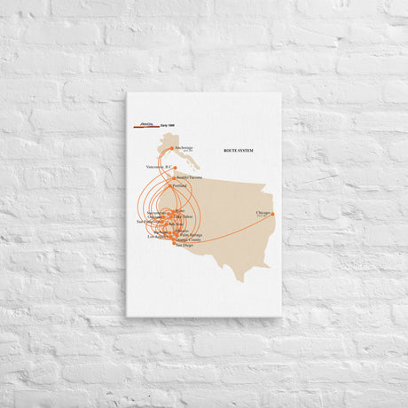 Air Cal 1986 Route System Canvas