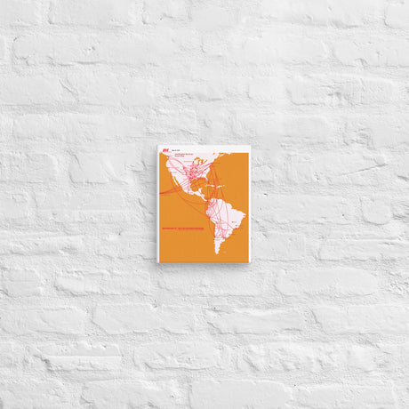 Braniff International May 1972 Airline Map Canvas