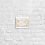 Ozark Airlines July 1982 Airline Map Canvas