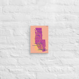 Air Cal Airline Map Canvas