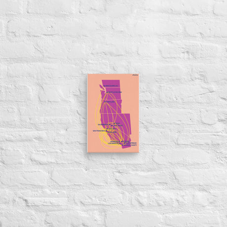 Air Cal Airline Map Canvas