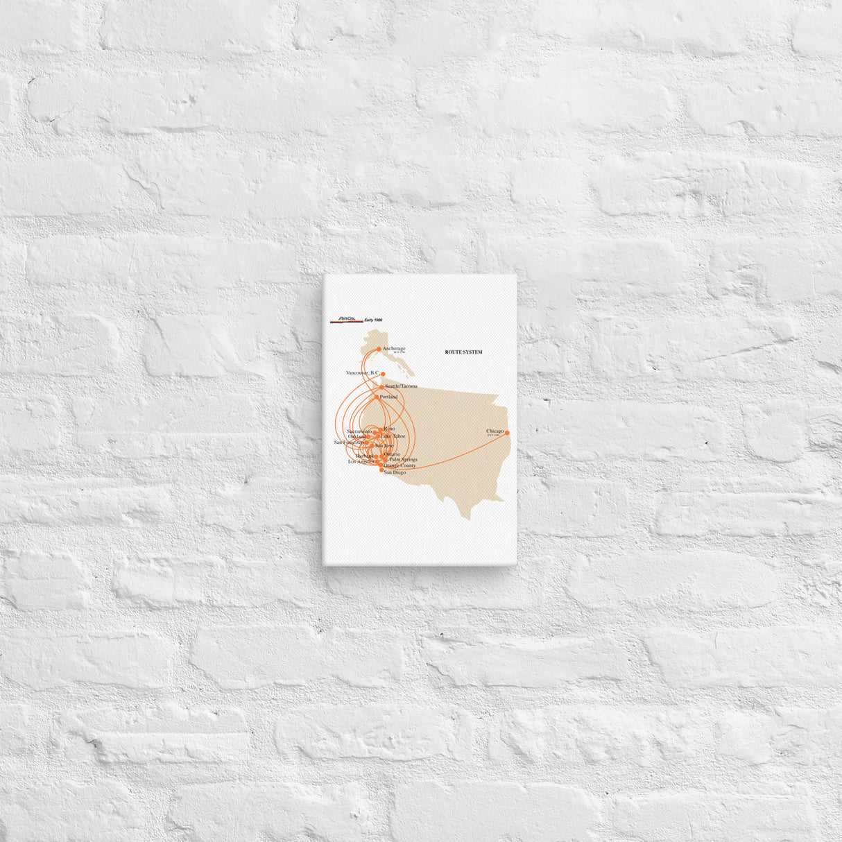 Air Cal 1986 Route System Canvas