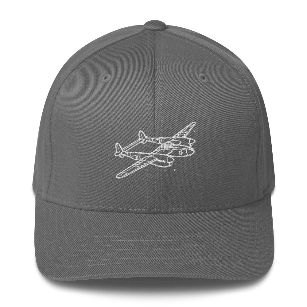 Lockheed P-38 Lightning 4 Embroidered Hat