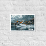 FLYING It's Not Where You're Going Framed Poster