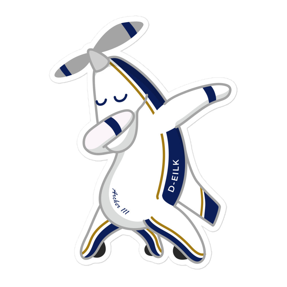 Dabbing Piper Archer Sticker