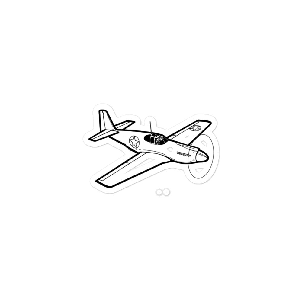 P-51A Mustang Fighter Legend Stickers