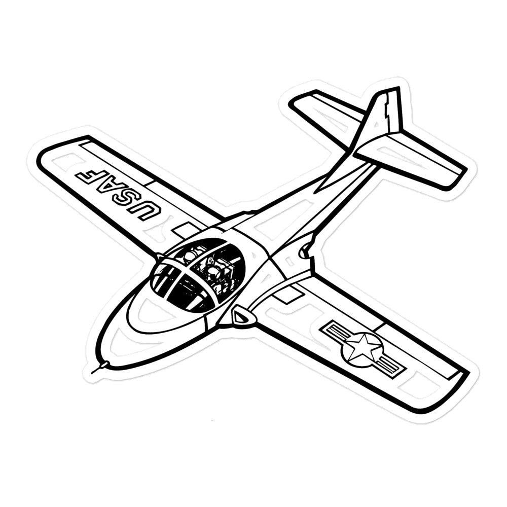 USAF's Cessna T-37 Tweet 2 Stickers