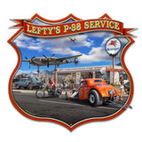 LGC444 - LEFTYS P-38 SERVICE 18x16 by artist Larry Grossman