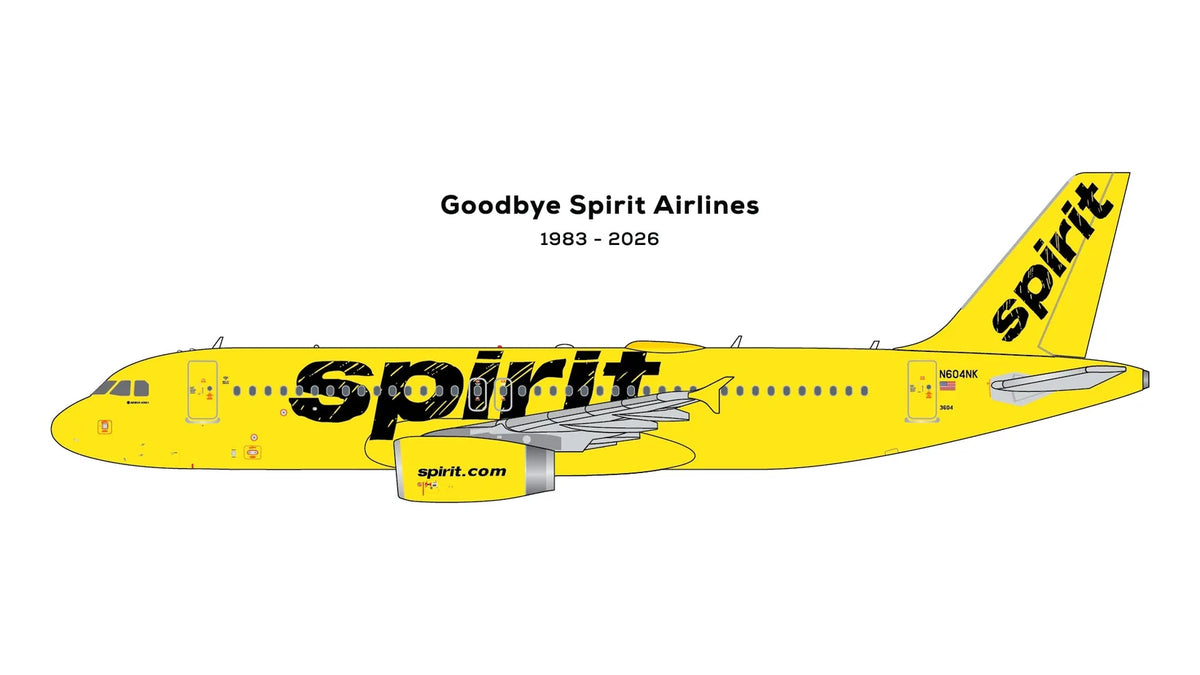 1:400 Spirit Airlines Airbus A320-200 "Final Flight" N604NK GeminiJets GJNKS2442
