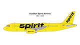 1:400 Spirit Airlines Airbus A320-200 "Final Flight" N604NK GeminiJets GJNKS2442