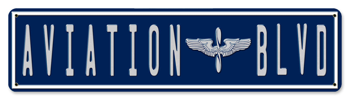 Aviation Blvd Metal Sign  PTS672
