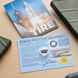 Space Shuttle Tire - Columbia Flown Nose Landing Gear Tire - Card Display