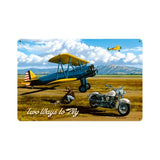 Two Ways To Fly Vintage Metal Sign  STK016