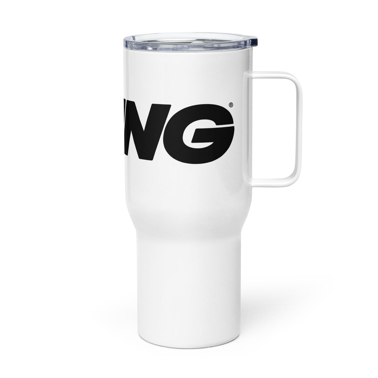 FLYING travel mug with a handle
