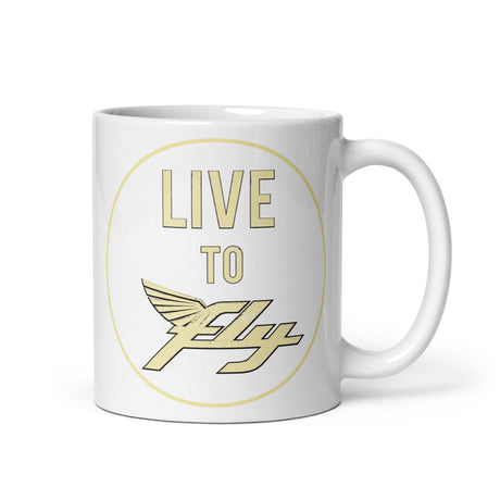 Live to Fly Distressed Mug